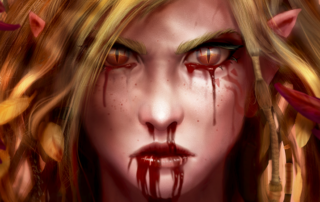 Blood makes for the best make-up.